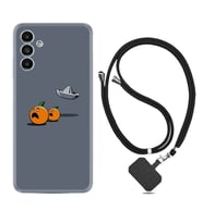 Samsung A23 A31 A32 A50 A51 A52 A53 A70 Kılıf Boyun Askılı Silikon Orange Escape 1374