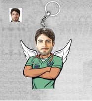 Kişiye Özel Erkek Doktor Ahşap Anahtarlık-7