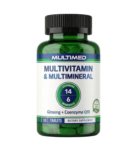 Multimed Multivitamin 120 Tablet, 12 Vitamin 6 Mineral, Ginseng, Koenzim Q10, Lutein, Kolin 120 Tablet