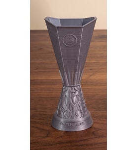 UEFA Avrupa Ligi Kupası 15-20-24 cm - Gümüş Renk Dekoratif Futbol Kupası (Europa League)