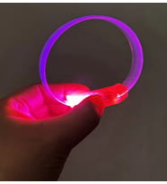 3 Modlu Pilli LED Işıklı Esnek Parti Bilekliği Pembe