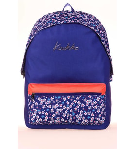 Kaukko Hat Sırt Çantası Navy Blue Flowers K1664 (Lacivert - Royal Mavi)