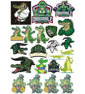 Timsah Sticker Set 2 20 Parça Telefon, Tablet, Defter, Laptop Sticker