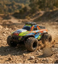 1:16 Ölçek Cross Country Işıklı Off-Road RC Araba – Uzaktan Kumandalı, 3 Renk Seçenekli (Turuncu)