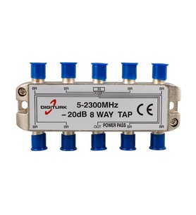 Digitürk 5-2150 Mhz 20dB 8 Yollu Tap Switch 1/8 Splitter