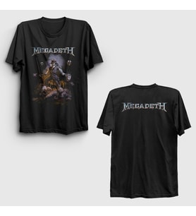 Presmono Unisex Siyah Cyber Army V2 Megadeth Sırt Baskılı T-Shirt 516297tt