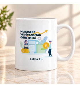Muhasebe ve Finansman Öğretmenine İsme Özel Kupa Bardak