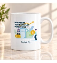 Muhasebe ve Finansman Öğretmenine İsme Özel Kupa Bardak