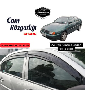 Vw Polo Classic Sedan 1994-2001 Uyumlu Mugen Cam Rüzgarlığı Seti Piano Black 4'lü İthal