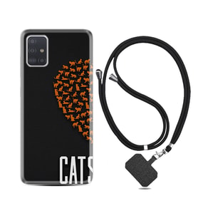 Samsung a71 A72 A73 A7 A9 2018 C7 C9 Kılıf Boyun Askılı Silikon Cats 1792