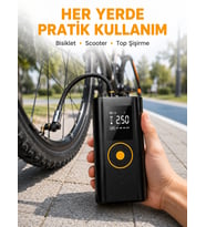 Çok Amaçlı Dijital Lastik Pompası Araç Bisiklet Top Uyumlu Yeni Nesil