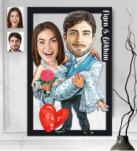 Kişiye Özel 3D  Ahşap Tablo Sevgililer Günü Hediyesi 30x40 -13