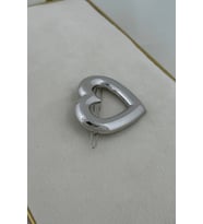 Kalp Tasarım Metal Halka Çıt Çıt Klipsli Pinterest Toka