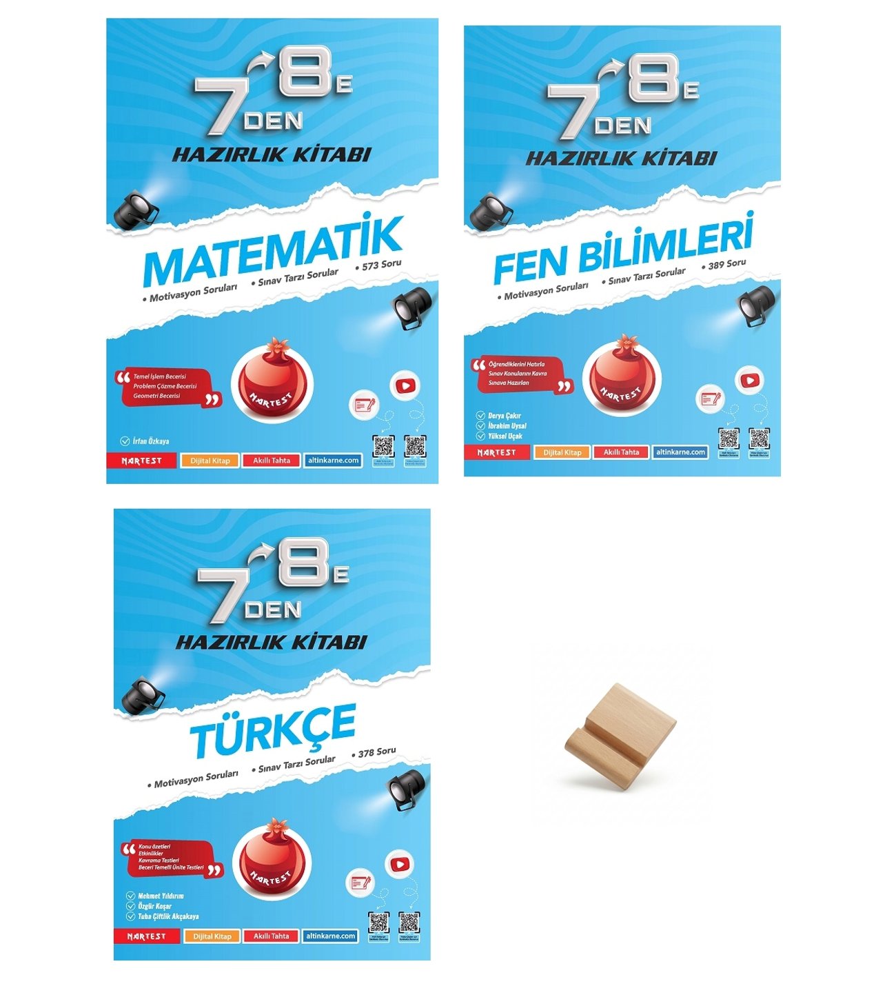 Nartest LGS 7'den 8'e Matematik Fen ve Türkçe Hazırlık Kitabı 3lü