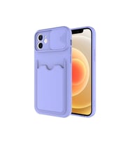 Apple iPhone 12 Uyumlu Kılıf Zore Kartix Kapak (Lila)
