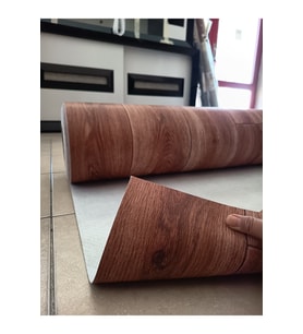 PARKE DESENLİ 50 cm x 100 cm KEÇELİ MUŞAMBA Pvc KAHVERENGİ Zemin Döşemesi Soba Altı