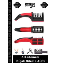 #BııçakBileme 3 Kademeli Paslanmaz Çelik Ergonomik Saplı Keskinleştirici Makas Bıçak Bileme Aleti
