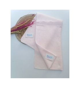 Kalp Desenli Pembe Merserize Battaniye