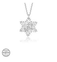 Swarovski Taşlı Gümüş Kartanesi Bayan Kolye