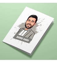 Kişiye Özel Yakışıklı Sevgilim Karikatürlü Tebrik Kartı
