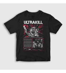 Presmono Unisex Çocuk Siyah Poster V1 Ultrakill T-Shirt 529179tt