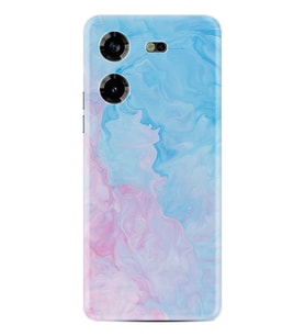 Tecno Pova 5 Kılıf Resimli Desenli Baskılı Silikon Pink Blue Abstract 1385