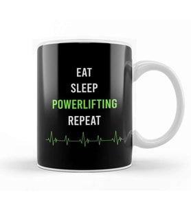 Eat Sleep Repeat Powerlifting Kupa Bardak Porselen