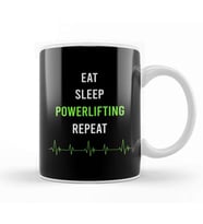 Eat Sleep Repeat Powerlifting Kupa Bardak Porselen