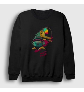 Presmono Unisex Siyah Helmets Daft Punk Sweatshirt 59807tt