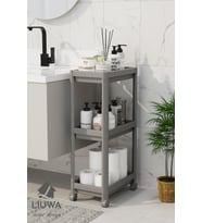 3 Katlı Tekerlekli Mutfak Rafı Banyo Rafı Tezgah Altı