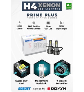 S-Dizayn Prime Plus H4 Led Xenon / 45W / 7000K A+ Kalite