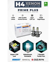 S-Dizayn Prime Plus H4 Led Xenon / 45W / 7000K A+ Kalite