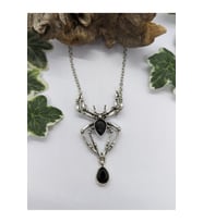 Örümcek Spider Gotik Siyah Zarif Kolye (Gümüş)
