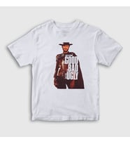 Presmono Unisex Çocuk Beyaz Clint Film The Good The Bad And The Ugly T-Shirt 252332tt