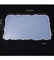 EPOKSİ REÇİNE SİLİKON KALIP İTHAL DALGALI ORTA BOY DİKDÖRTGEN TEPSİ SİLİKON KALIP HB170215-0017