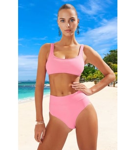Tasarım Bikini Takımı Özel Ergonomik Kesim Su Sporları İçin Şık Detaylı Hızlı Kuruyan