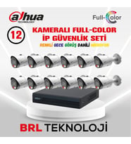 Dahua 12 Kameralı Full Color İp Güvenlik Kamera Seti