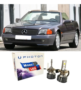 Mercedes SL R129 Led Xenon Uzun + Kısa Far Ampulü H4 Mono Yeni Seri Beyaz