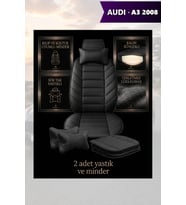 audi a3 2008 Koltuk ve Kılıf uyumlu Siyah Lüks Yastık Minder 2 Minder 2 Yastık