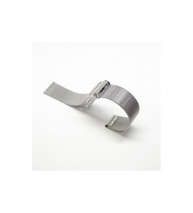 20mm Beyaz Renk Hasır İnce Örgü Çelik Kaplama Metal Saat Kordonu