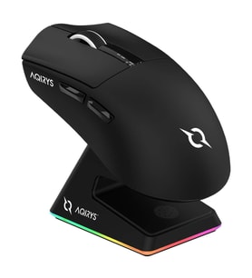 AQIRYS Zephyr Black OLED Ekran Kablosuz Simetrik Gaming Mouse