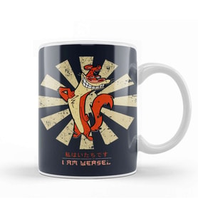 I Am Weasel Retro Japanese Kupa Bardak Porselen