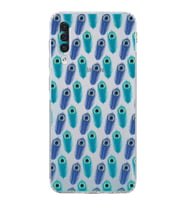PrintiFy Samsung Galaxy A30S ile Uyumlu Nazar Boncuğu 4 Baskılı Kamera Korumalı Şeffaf Silikon Kılıf