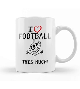 I Love Football This Much Kupa Bardak Porselen