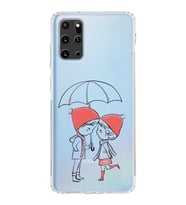 Samsung Galaxy S20 Plus Uyumlu Kamera Korumalı Kapak Aşk Tasarımlı  Şeffaf  Kılıf