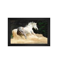 Hayvanlar Temalı Kanvas Tablo 50 x 70 cm Siyah Çerçeve