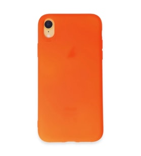 Apple iPhone XR Kılıf First Silikon - Parlak Turuncu