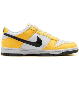 Nike Dunk Low NN GS Leather Unisex Sneaker Hakiki Deri Beyaz Sarı Günlük Spor Ayakkabı