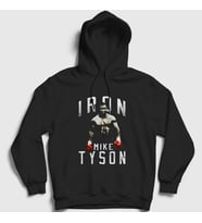 Presmono Unisex Siyah Iron Mike Tyson Kapüşonlu Sweatshirt 158207tt