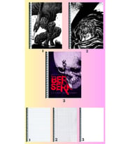 BerserkA4 defter 3 adet çizgili + kareli + çizgisiz büyük boy 21*29 cm süper set